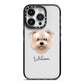 Glen Of Imaal Terrier Personalised iPhone 14 Pro Black Impact Case on Silver phone