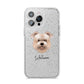 Glen Of Imaal Terrier Personalised iPhone 14 Pro Max Glitter Tough Case Silver