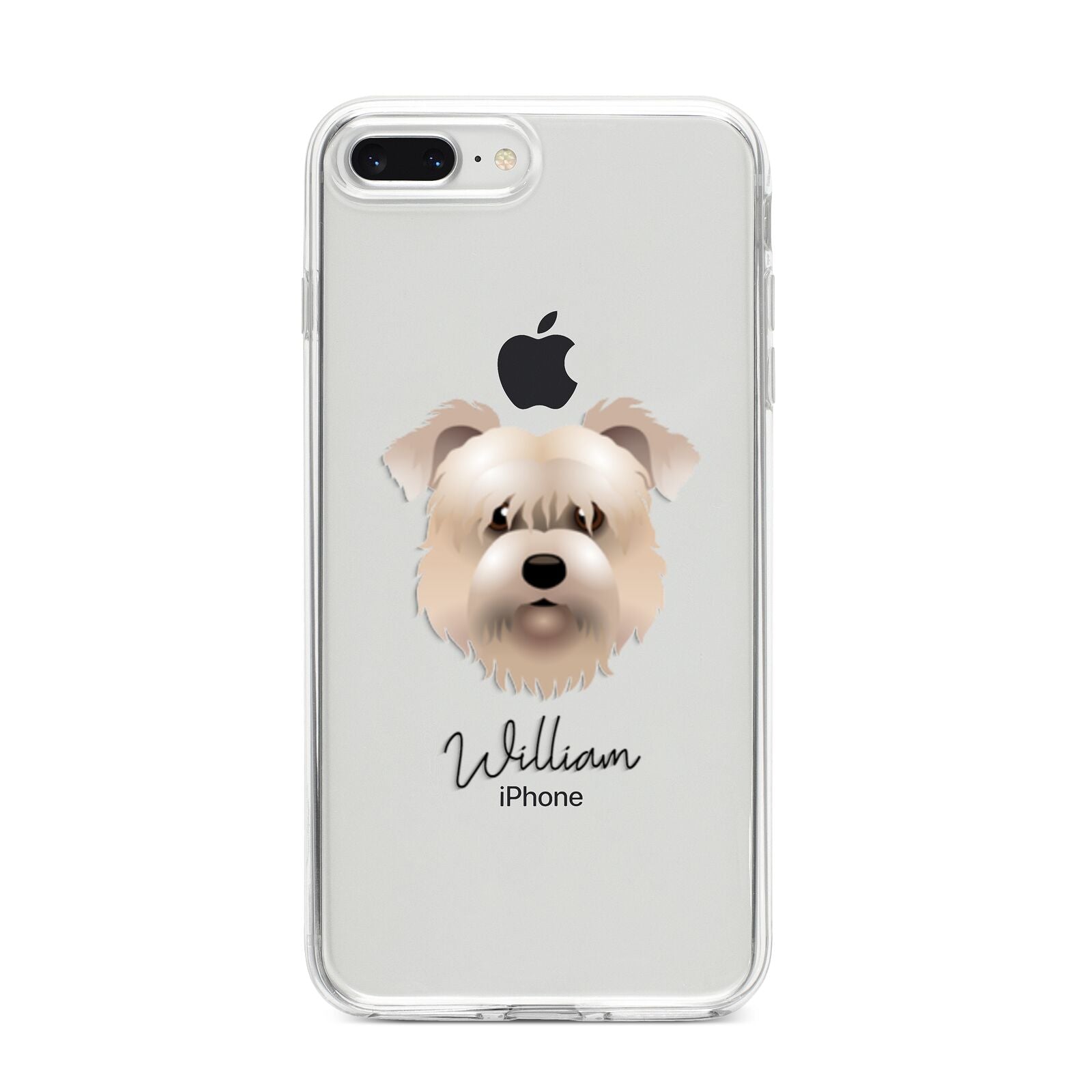 Glen Of Imaal Terrier Personalised iPhone 8 Plus Bumper Case on Silver iPhone