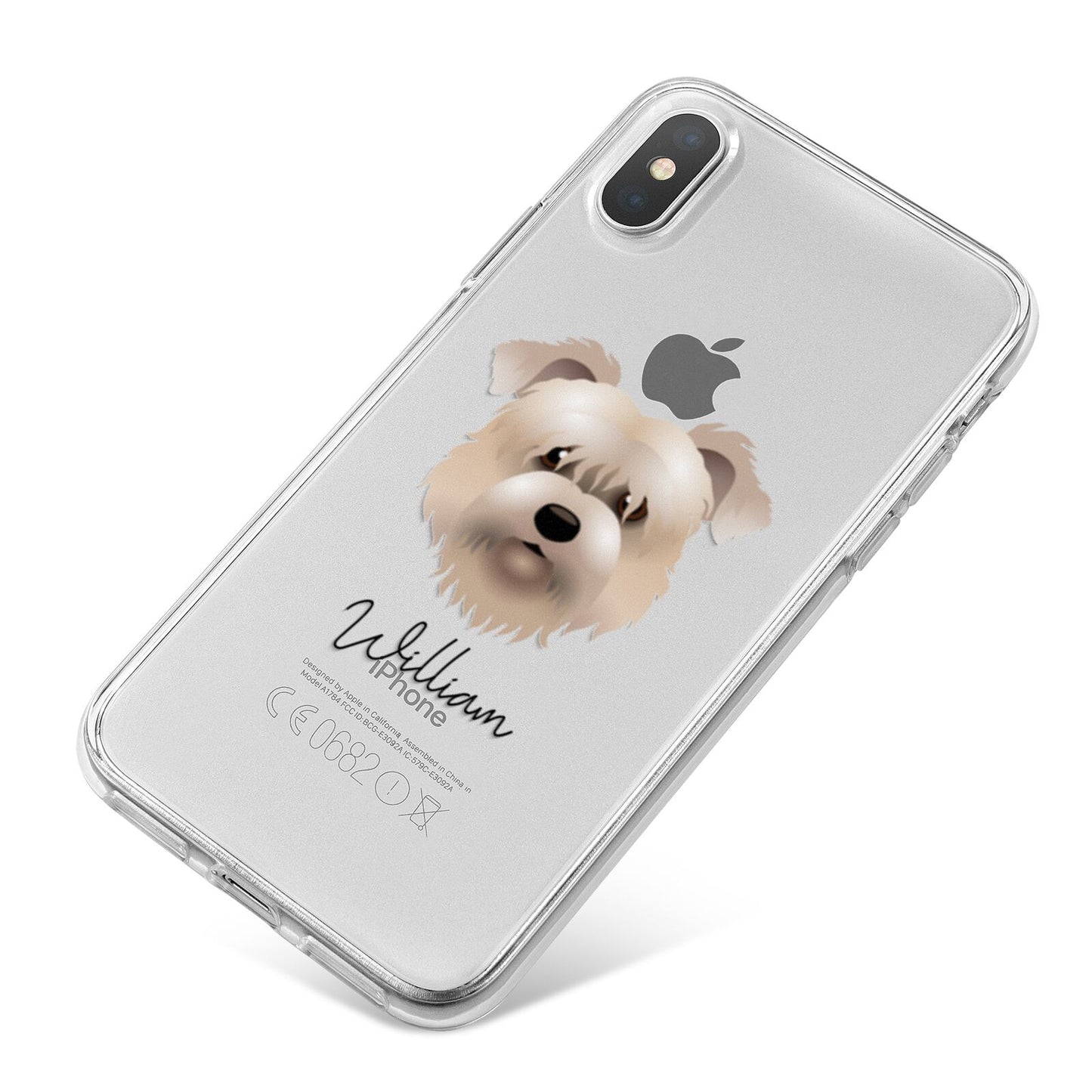 Glen Of Imaal Terrier Personalised iPhone X Bumper Case on Silver iPhone