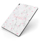 Glitter Hearts Marble Personalised Name Apple iPad Case on Grey iPad Side View