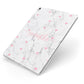 Glitter Hearts Marble Personalised Name Apple iPad Case on Silver iPad Side View