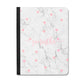 Glitter Hearts Marble Personalised Name Apple iPad Leather Folio Case