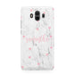 Glitter Hearts Marble Personalised Name Huawei Mate 10 Protective Phone Case