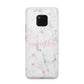 Glitter Hearts Marble Personalised Name Huawei Mate 20 Pro Phone Case