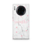 Glitter Hearts Marble Personalised Name Huawei Mate 30 Pro Phone Case