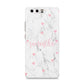 Glitter Hearts Marble Personalised Name Huawei P10 Phone Case