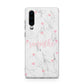 Glitter Hearts Marble Personalised Name Huawei P30 Phone Case