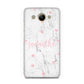 Glitter Hearts Marble Personalised Name Huawei Y3 2017