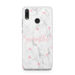Glitter Hearts Marble Personalised Name Huawei Y9 2019