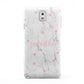 Glitter Hearts Marble Personalised Name Samsung Galaxy Note 3 Case