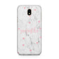 Glitter Hearts Marble Personalised Name Samsung J5 2017 Case