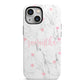 Glitter Hearts Marble Personalised Name iPhone 13 Mini Full Wrap 3D Tough Case