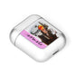 Glitter Personalised Photo Upload Name AirPods Case Laid Flat