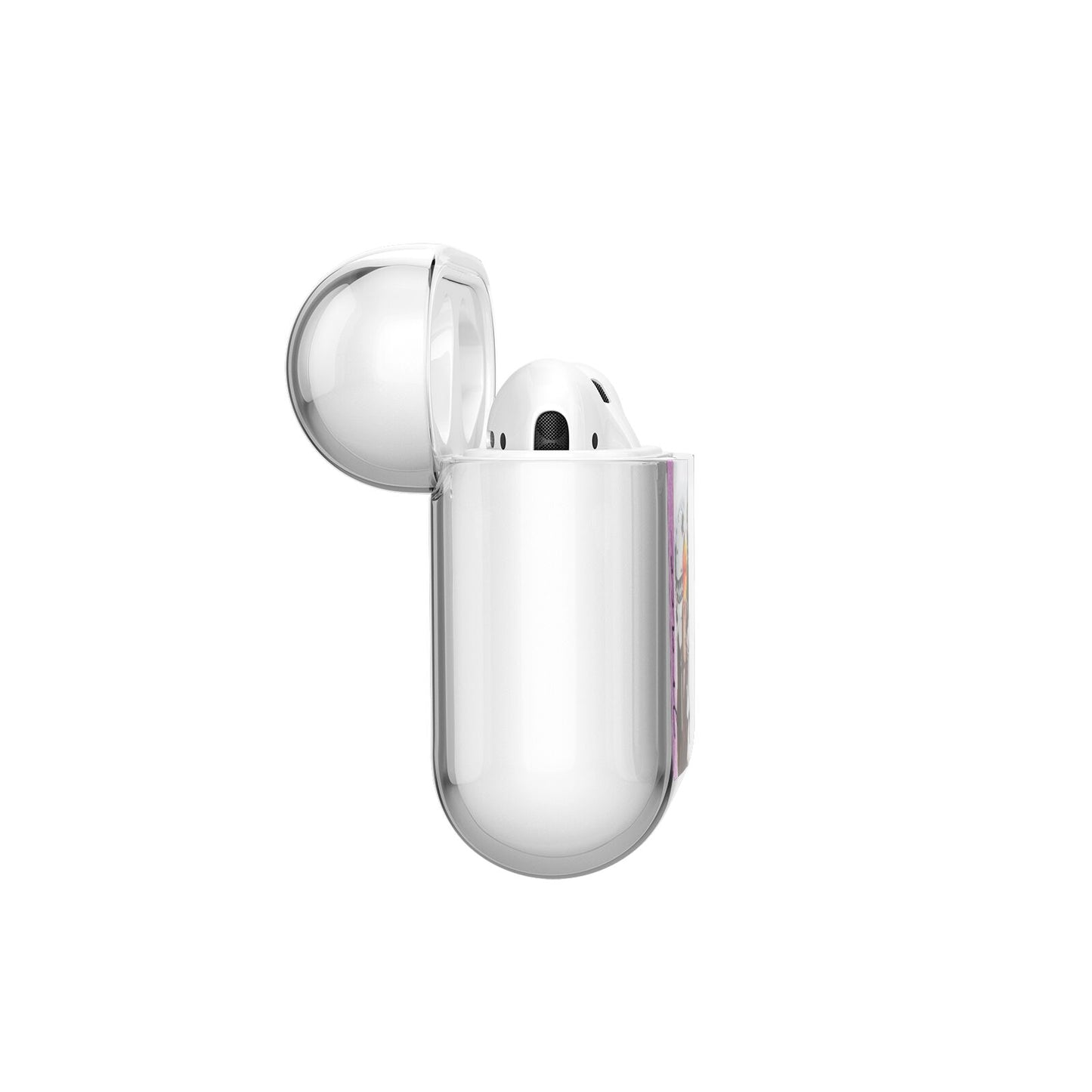 Glitter Personalised Photo Upload Name AirPods Case Side Angle