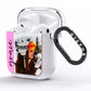 Glitter Personalised Photo Upload Name AirPods Clear Case Side Image