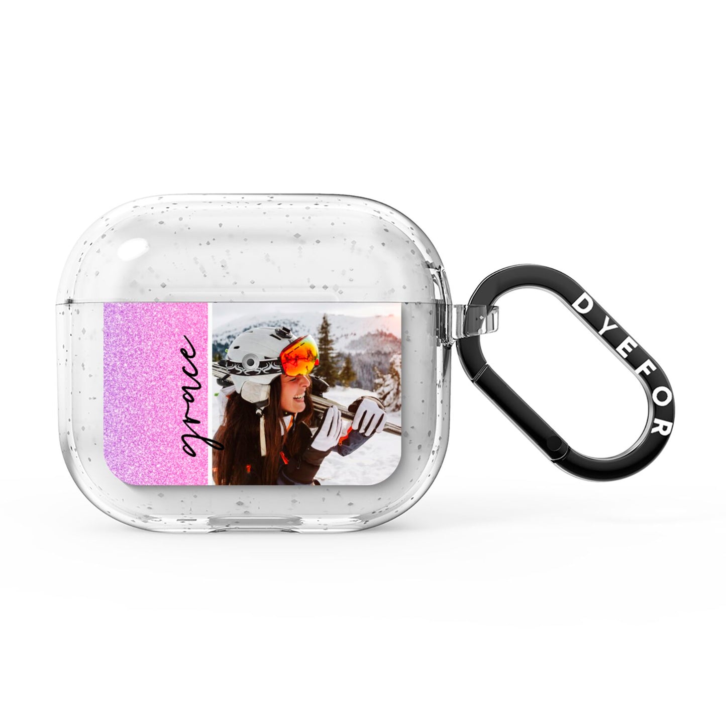 Glitter Personalised Photo Upload Name AirPods Glitter Case 3rd Gen