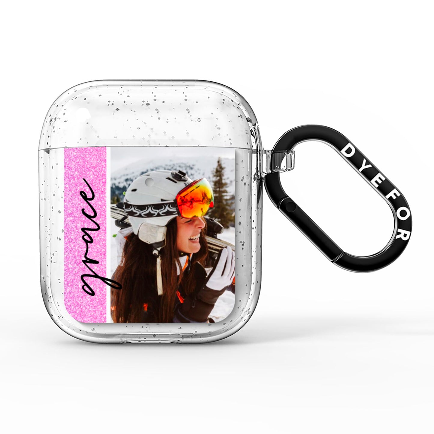 Glitter Personalised Photo Upload Name AirPods Glitter Case