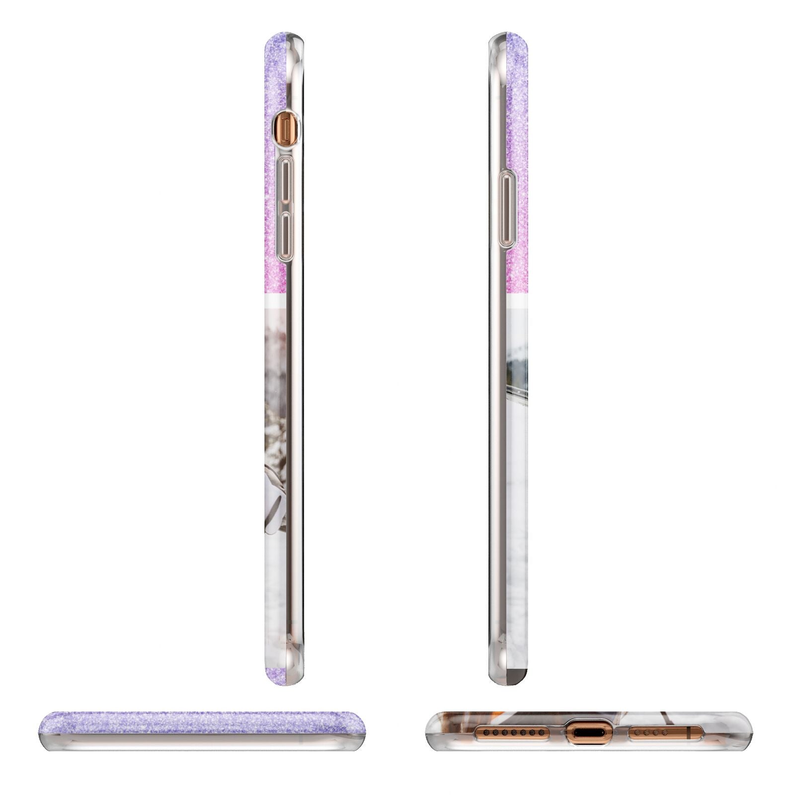 Glitter Personalised Photo Upload Name Apple iPhone XS Max 3D Wrap Tough Case Alternative Image Angles