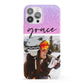 Glitter Personalised Photo Upload Name iPhone 13 Pro Max Full Wrap 3D Snap Case