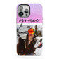 Glitter Personalised Photo Upload Name iPhone 13 Pro Max Full Wrap 3D Tough Case