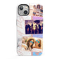 Glitter and Marble Photo Upload with Text iPhone 13 Full Wrap 3D Tough Case