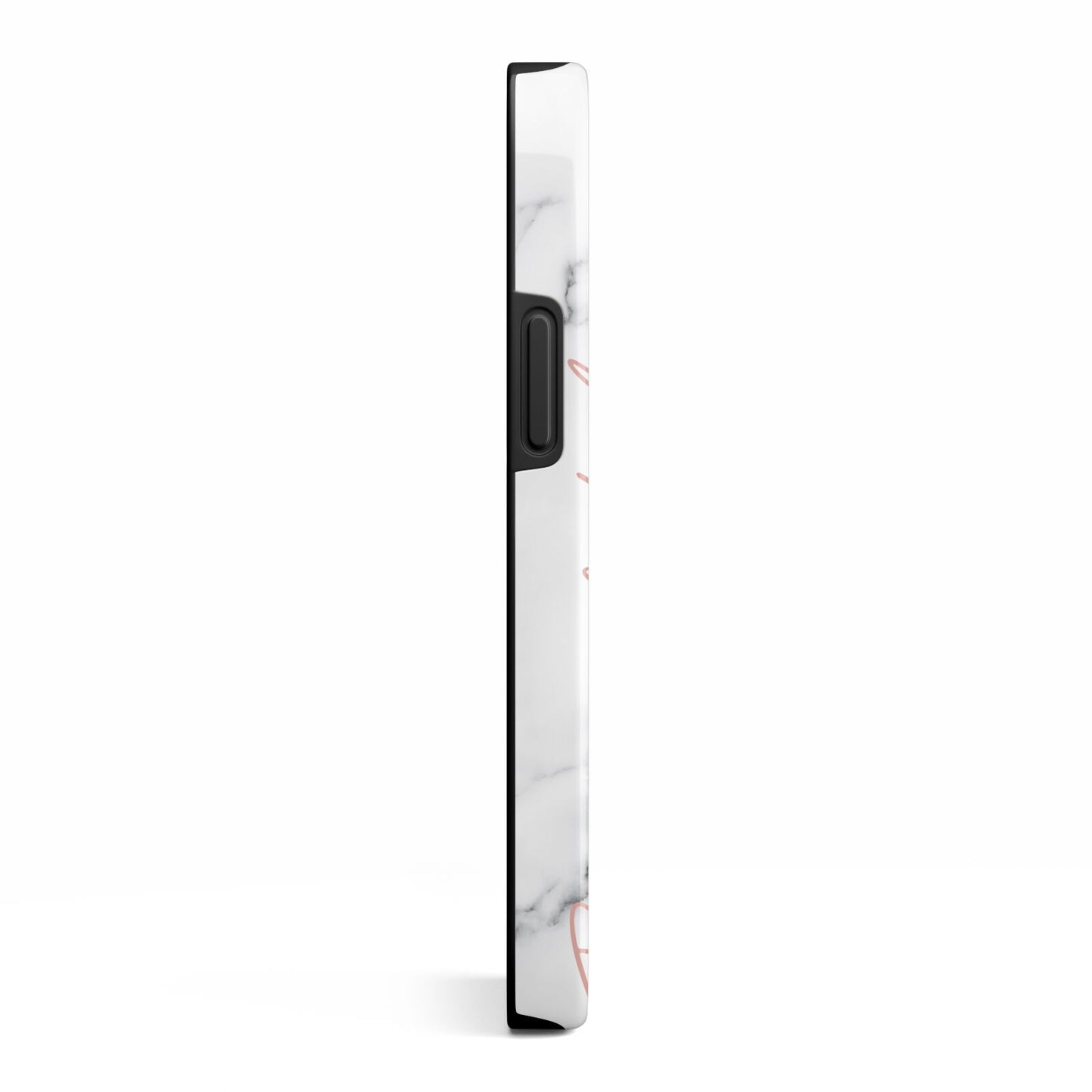 Glitter and Marble Photo Upload with Text iPhone 13 Mini Side Image 3D Tough Case