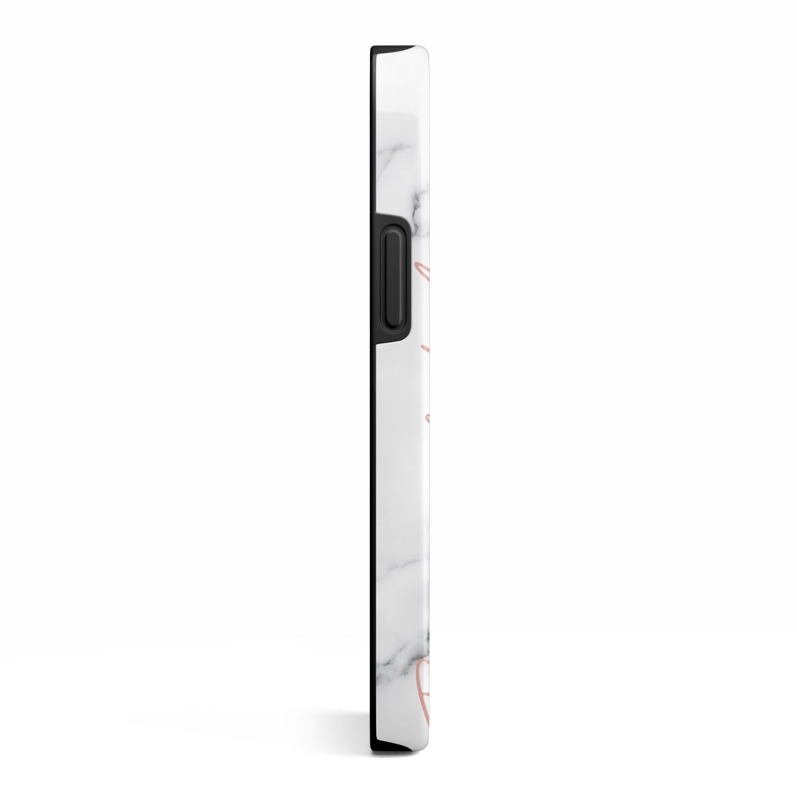 Glitter and Marble Photo Upload with Text iPhone 13 Mini Side Image 3D Tough Case