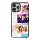 Glitter and Marble Photo Upload with Text iPhone 13 Pro Max Black Impact Case on Silver phone
