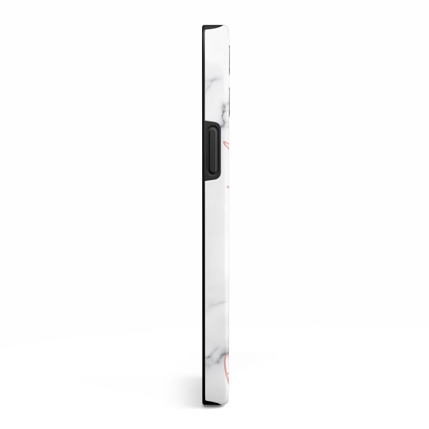 Glitter and Marble Photo Upload with Text iPhone 13 Pro Max Side Image 3D Tough Case