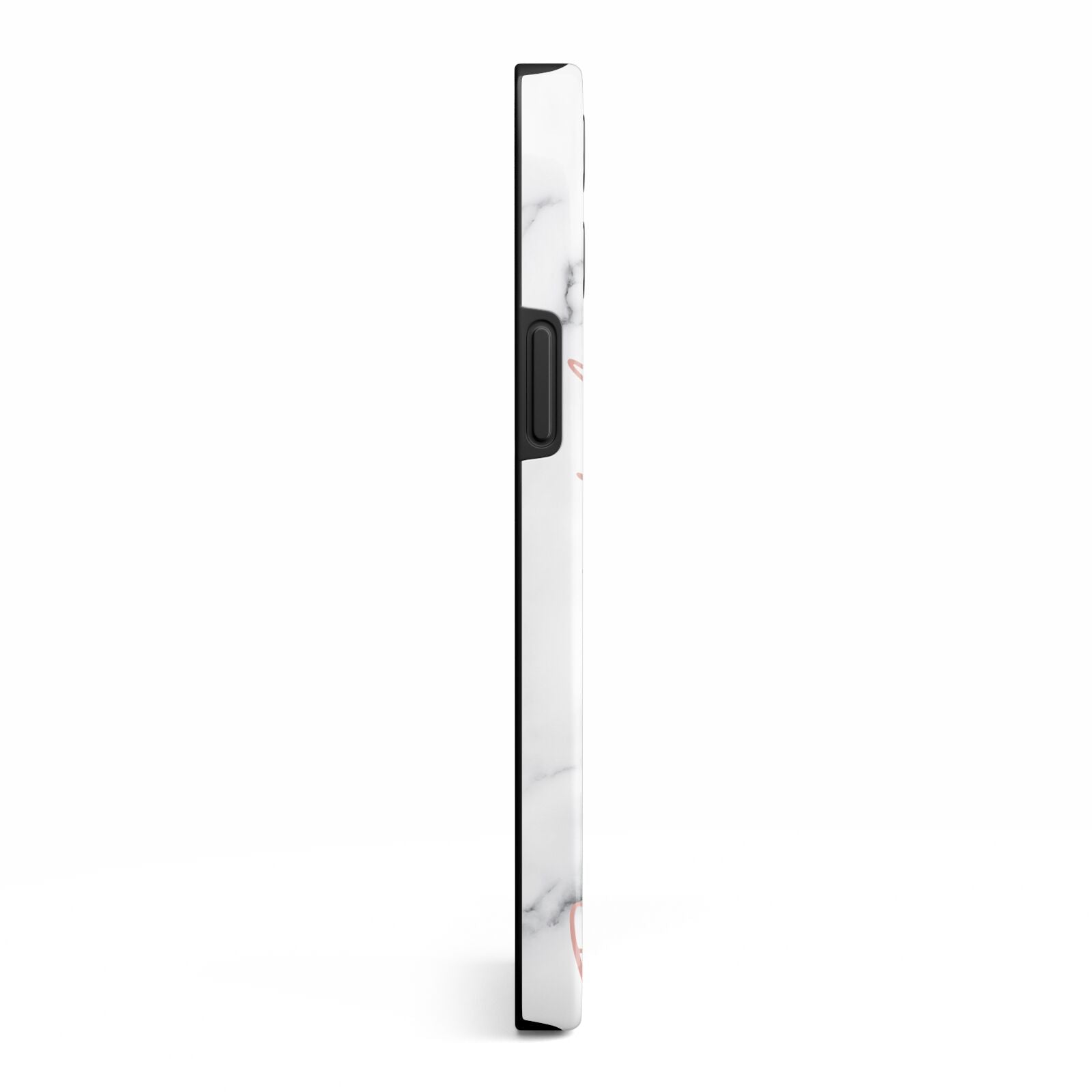 Glitter and Marble Photo Upload with Text iPhone 13 Pro Max Side Image 3D Tough Case