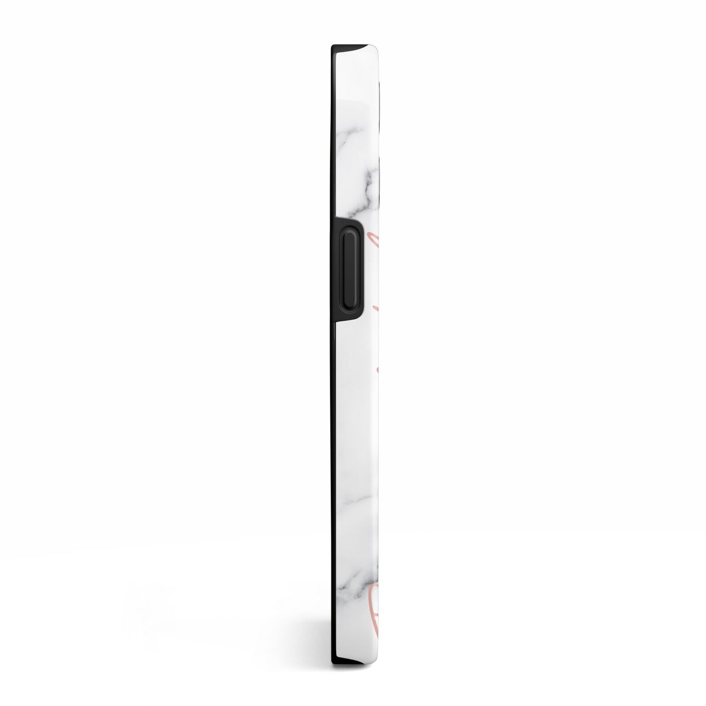 Glitter and Marble Photo Upload with Text iPhone 13 Pro Side Image 3D Tough Case