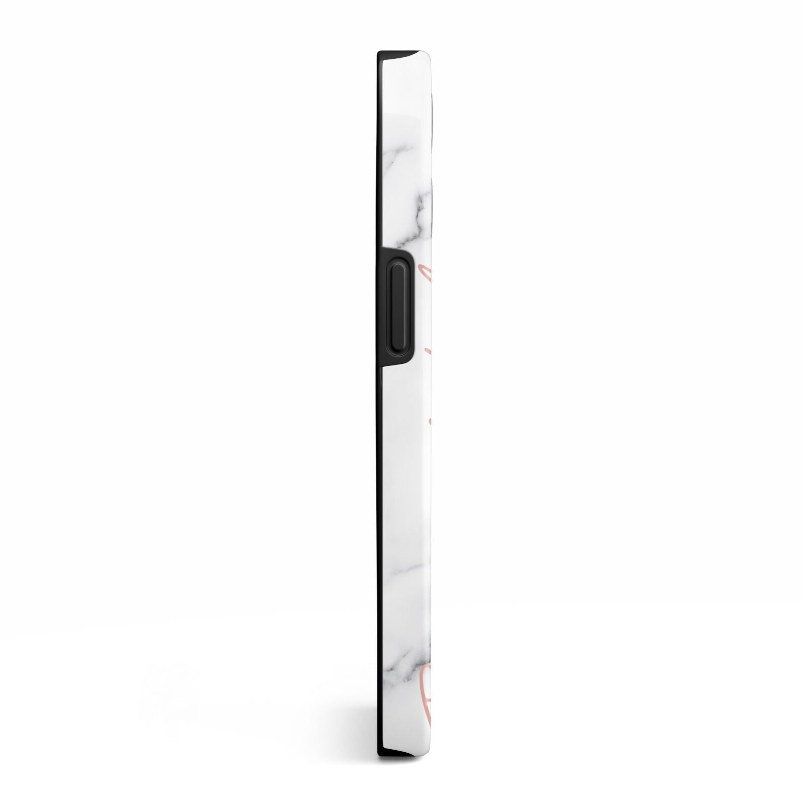 Glitter and Marble Photo Upload with Text iPhone 13 Pro Side Image 3D Tough Case