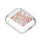 Gold And White Marble AirPods Case Laid Flat