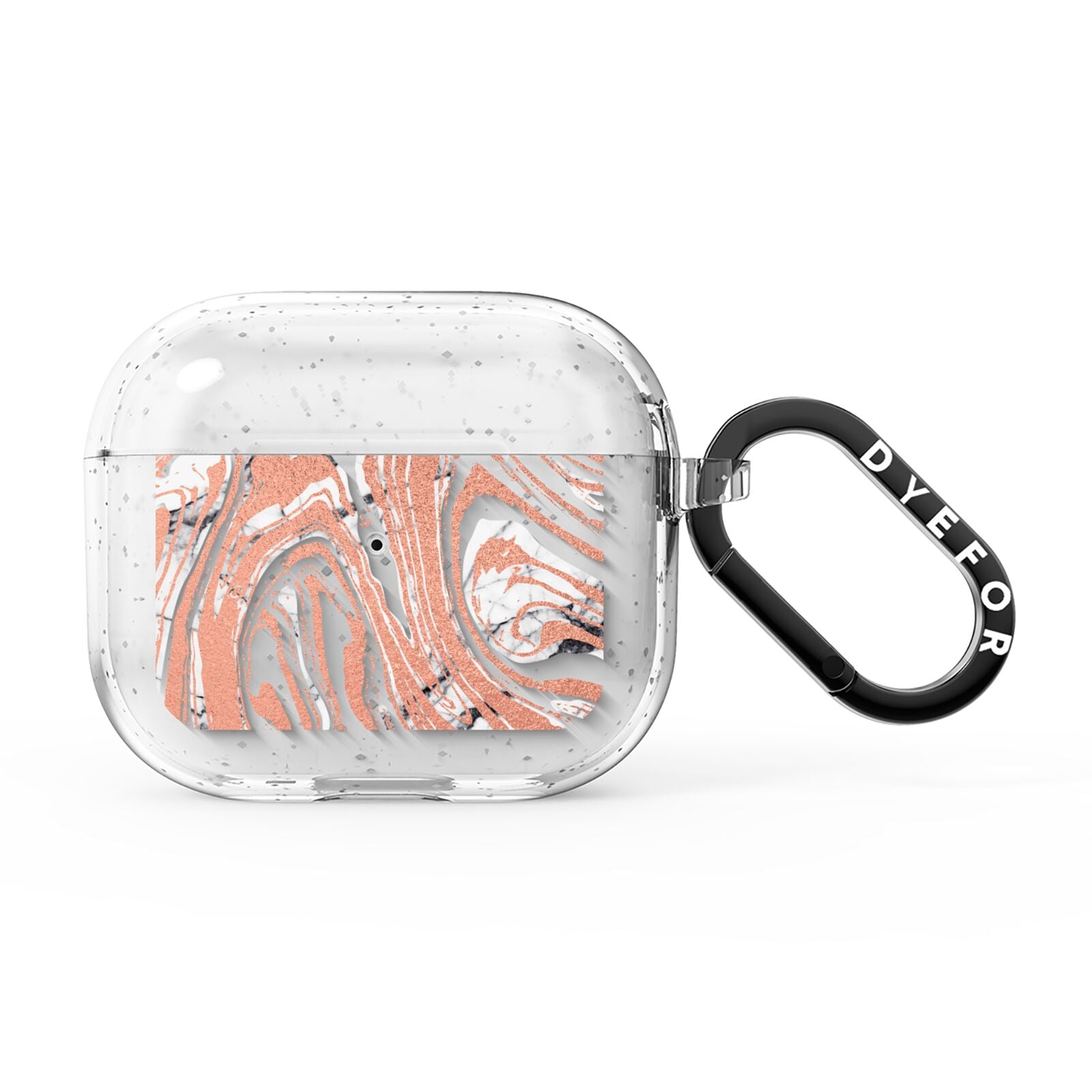 Gold And White Marble AirPods Glitter Case 3rd Gen