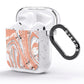 Gold And White Marble AirPods Glitter Case Side Image