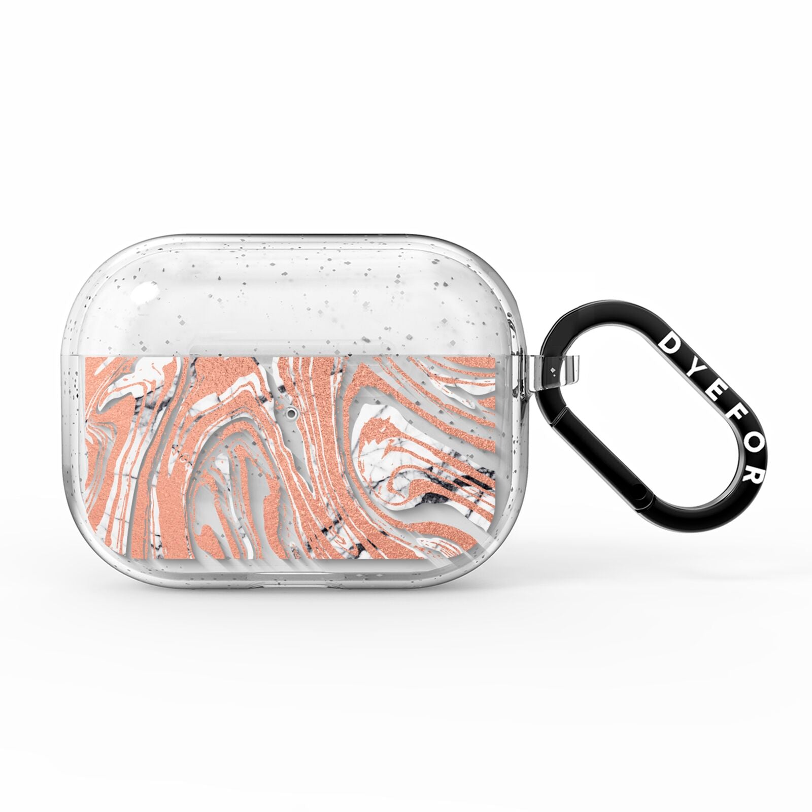 Gold And White Marble AirPods Pro Glitter Case
