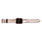 Gold And White Marble Apple Watch Strap Landscape Image Red Hardware