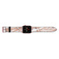 Gold And White Marble Apple Watch Strap Landscape Image Rose Gold Hardware