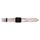 Gold And White Marble Apple Watch Strap Landscape Image Silver Hardware
