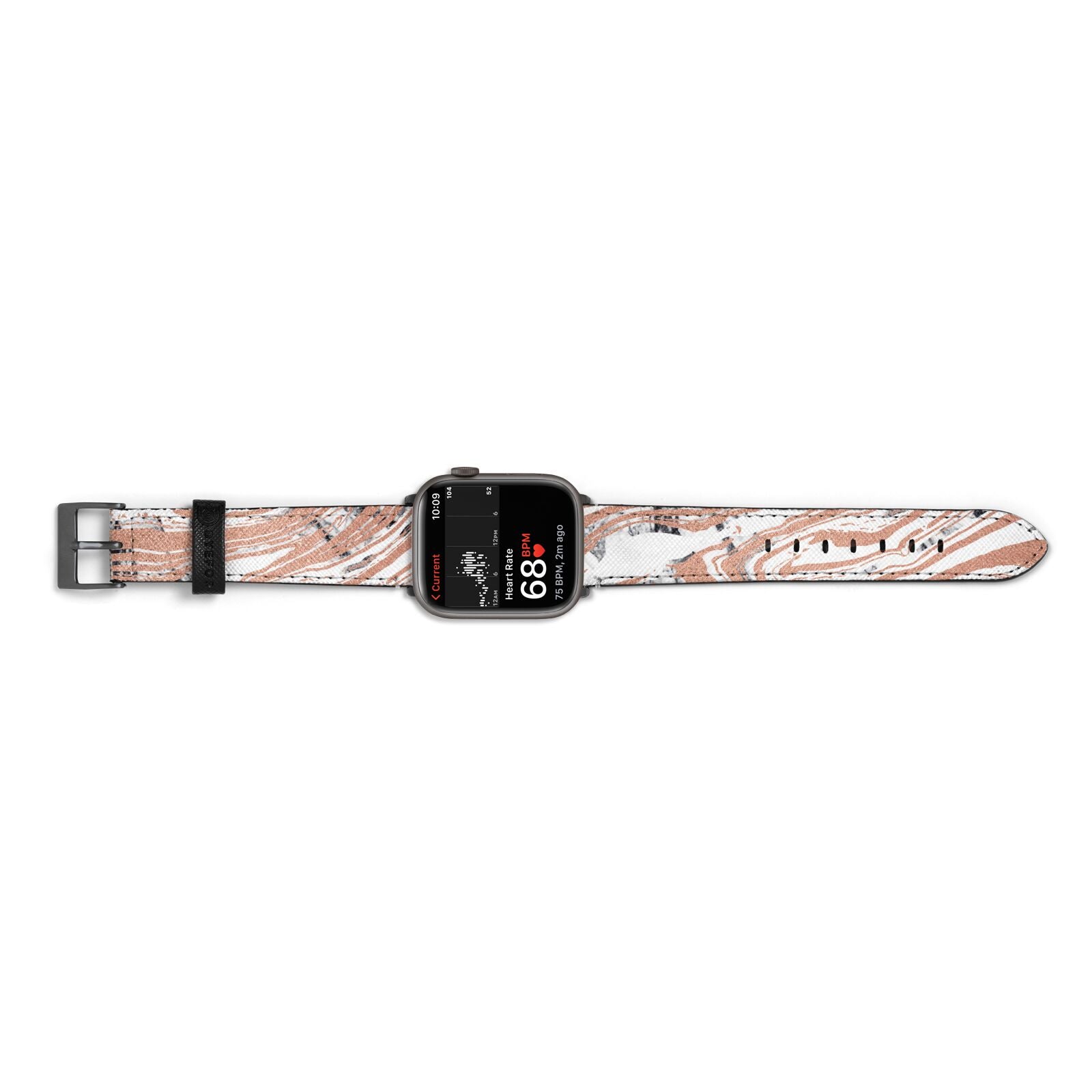Gold And White Marble Apple Watch Strap Size 38mm Landscape Image Space Grey Hardware