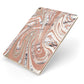 Gold And White Marble Apple iPad Case on Gold iPad Side View