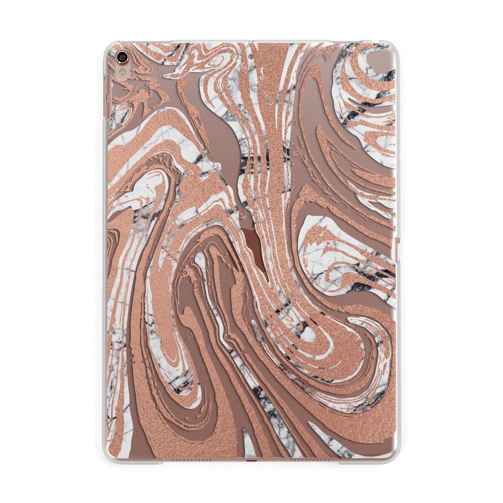 Gold And White Marble Apple iPad Rose Gold Case