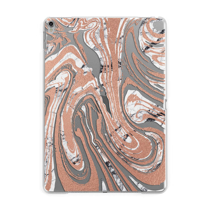 Gold And White Marble Apple iPad Silver Case