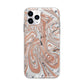 Gold And White Marble Apple iPhone 11 Pro in Silver with Bumper Case