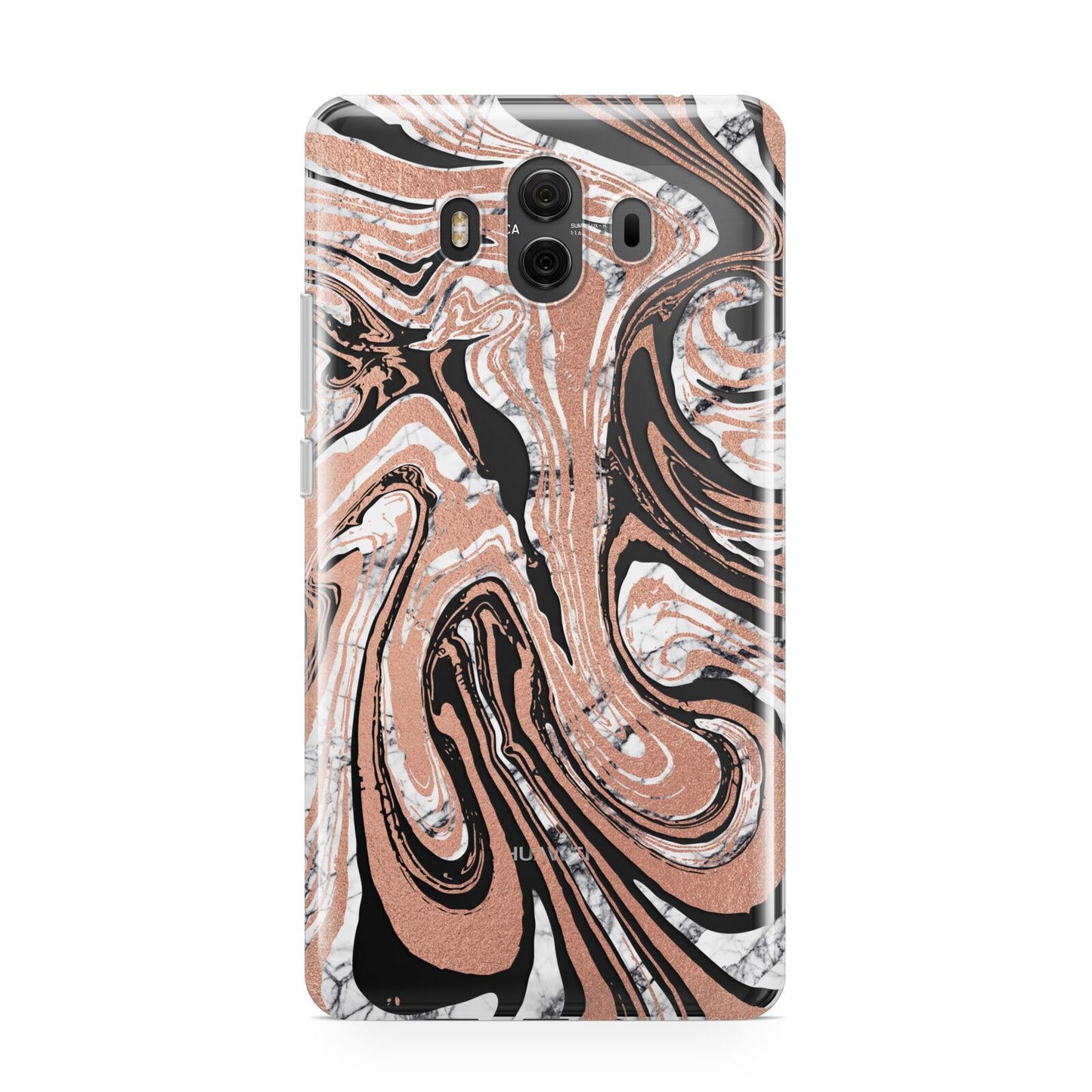 Gold And White Marble Huawei Mate 10 Protective Phone Case