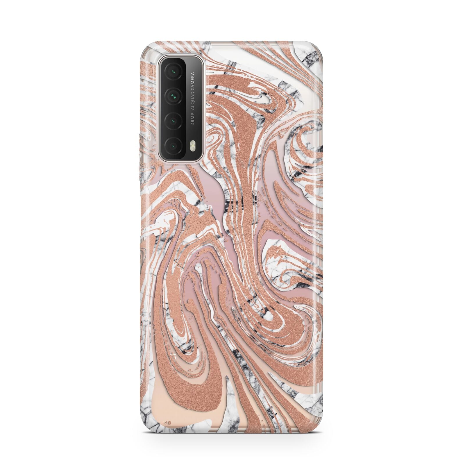Gold And White Marble Huawei P Smart 2021
