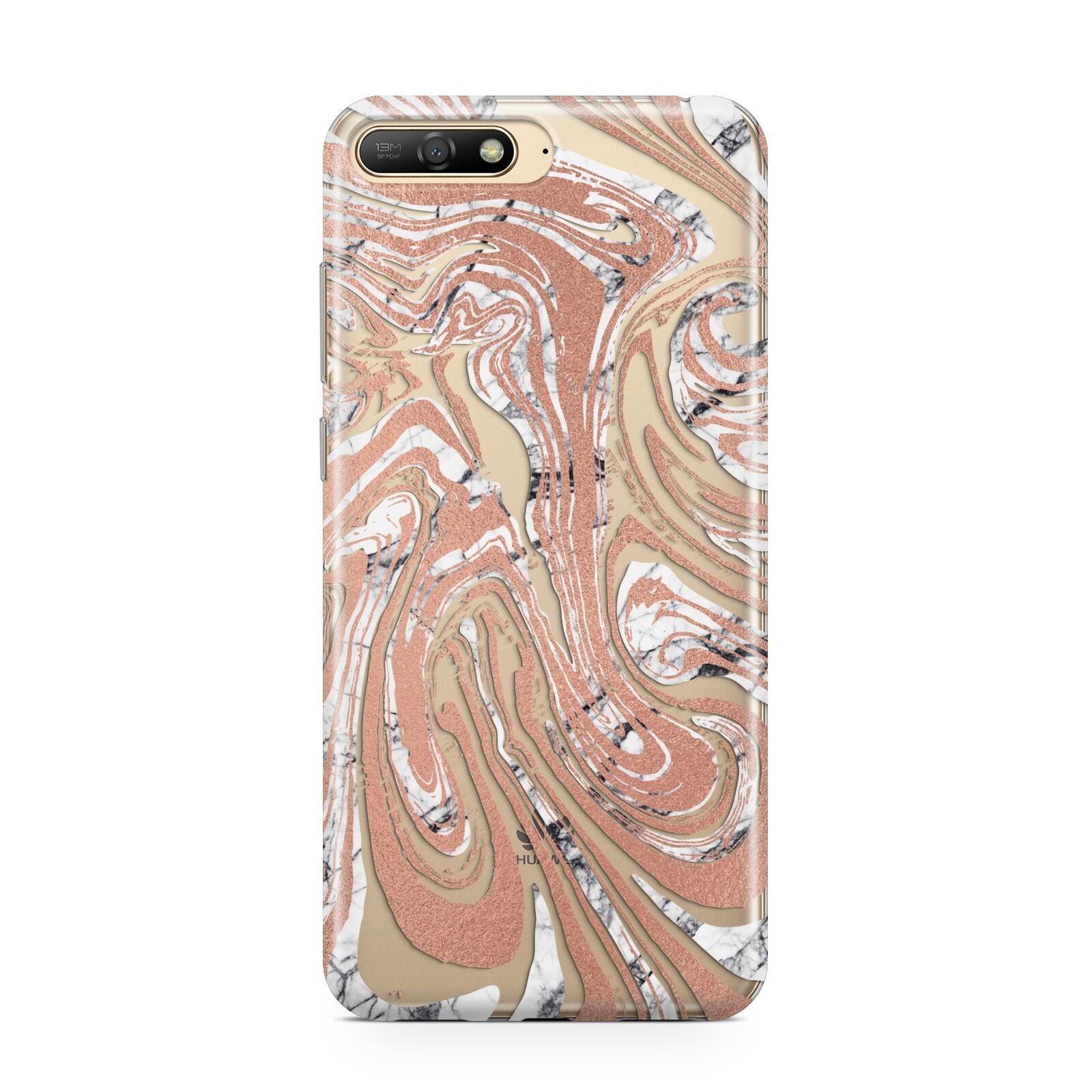 Gold And White Marble Huawei Y6 2018