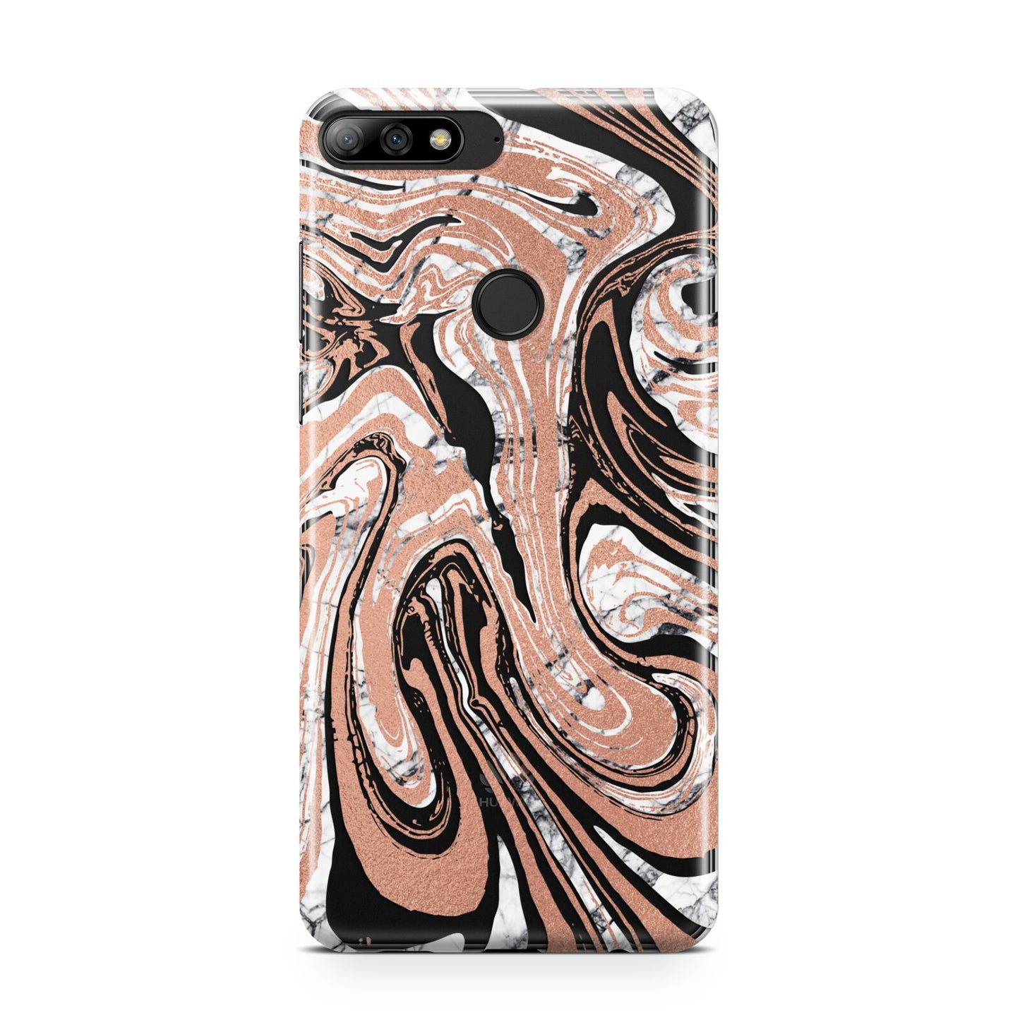 Gold And White Marble Huawei Y7 2018