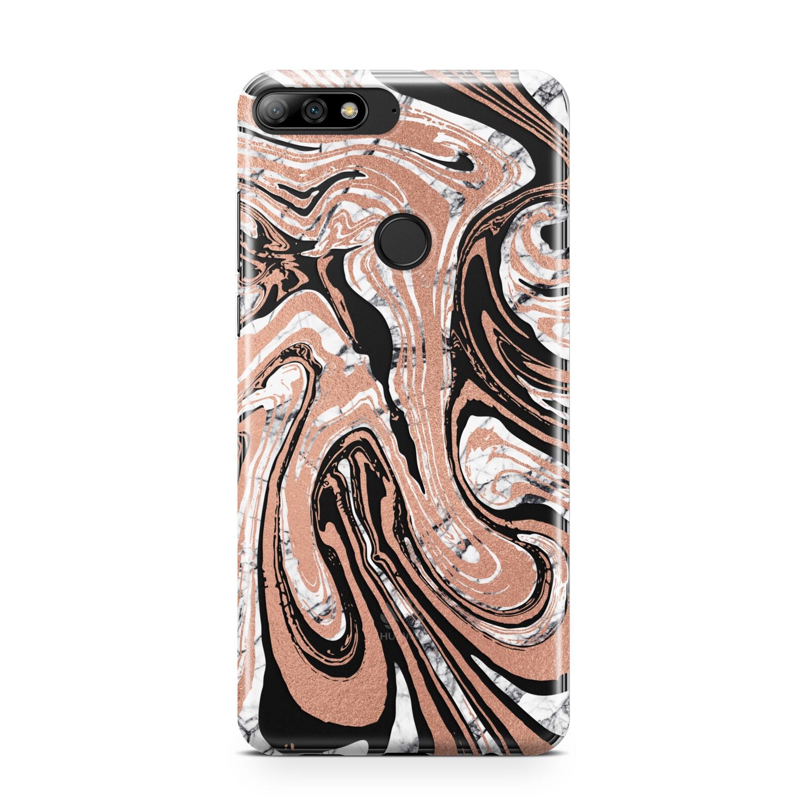 Gold And White Marble Huawei Y7 2018